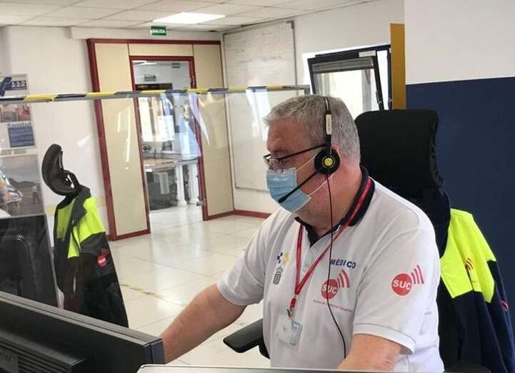 Sala operativa del SUC en Las Palmas/TA.